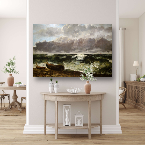De stormachtige zee - Gustave Courbet poster