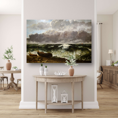 De stormachtige zee - Gustave Courbet poster