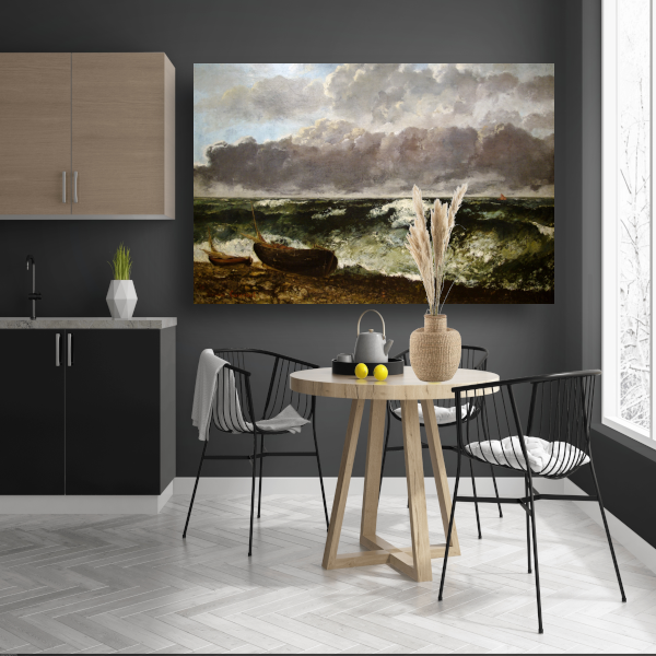 De stormachtige zee - Gustave Courbet poster