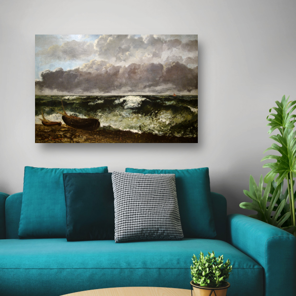 De stormachtige zee - Gustave Courbet poster