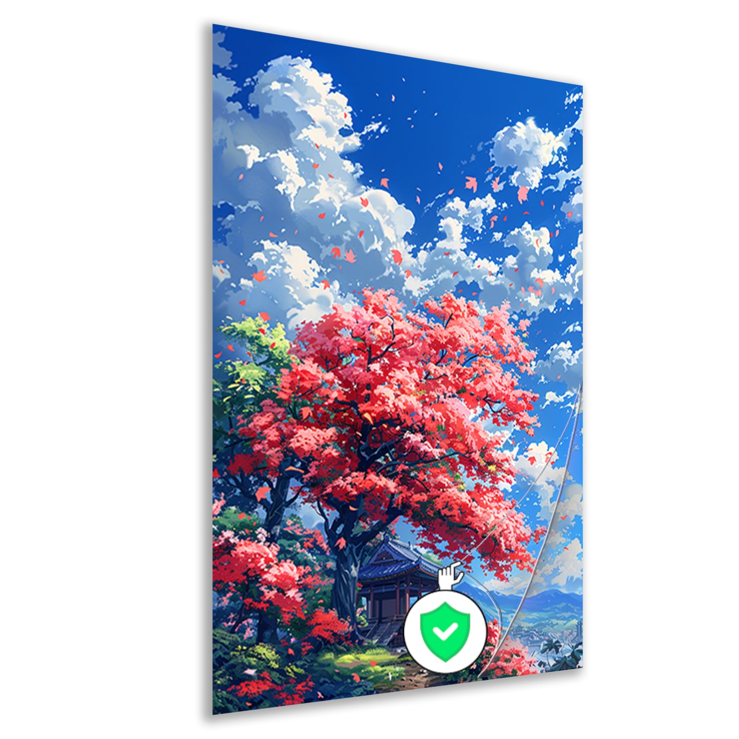 Bloesemparadijs in Japanse tuin poster