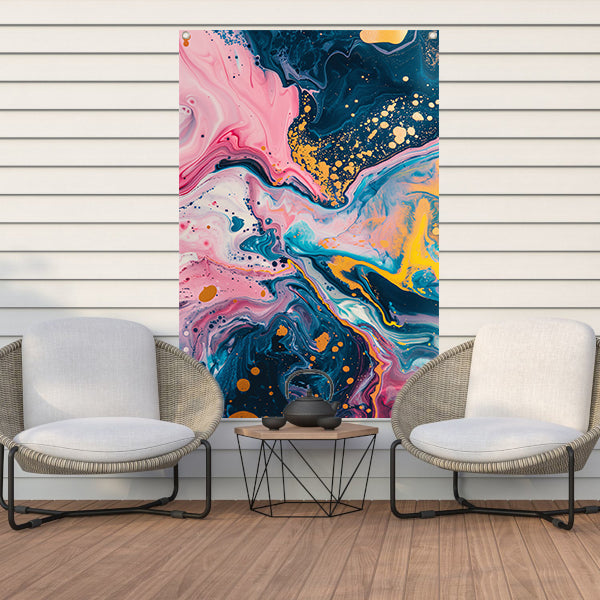 Abstract Explosie van Kleuren tuinposter