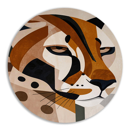 Moderne Art Deco Luipaard in Geometrische Stijl forex muurcirkel
