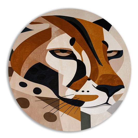 Moderne Art Deco Luipaard in Geometrische Stijl forex muurcirkel