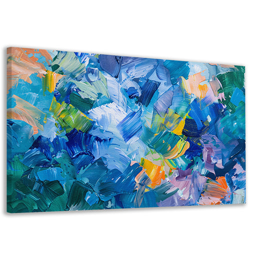 Abstract kleurrijk olieverfschilderij voor moderne ruimtes canvas