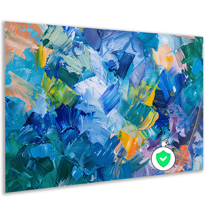 Abstract kleurrijk olieverfschilderij voor moderne ruimtes poster