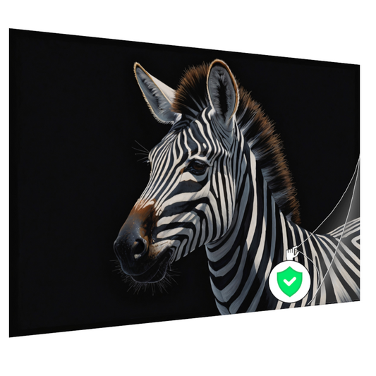 Elegante Zebra in Monochrome Majesteit poster