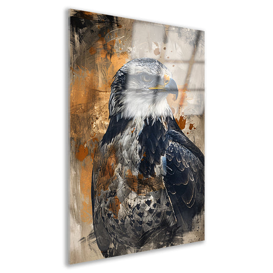 Abstracte adelaar in dynamische expressie acrylglas