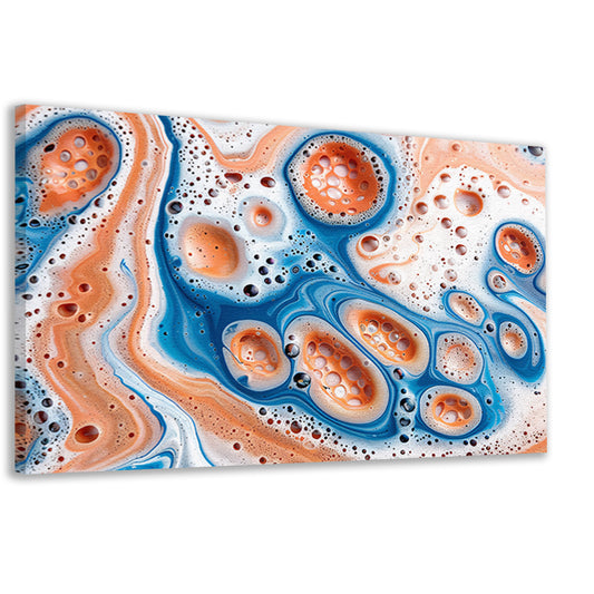Abstracte kunst met bellen en vloeistof canvas