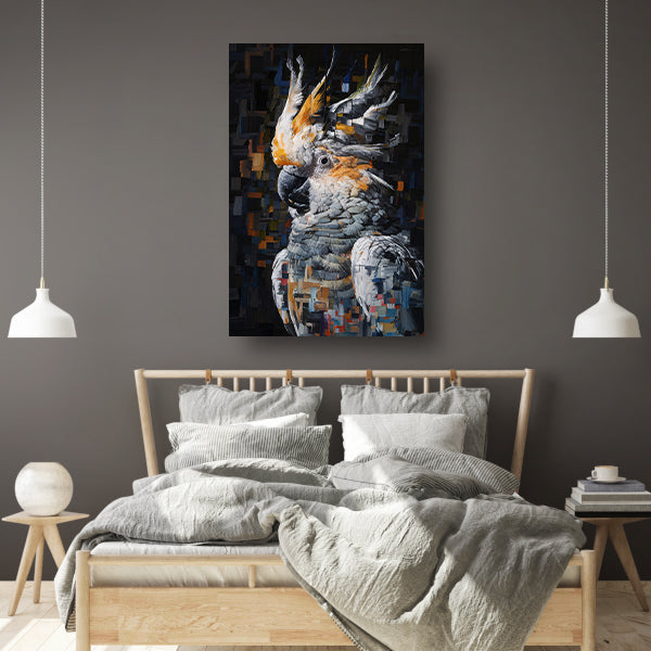 Abstract Portret van een Kleurrijke Kaketoe acrylglas