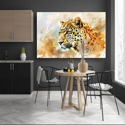 Abstract schilderij van een luipaard acrylglas