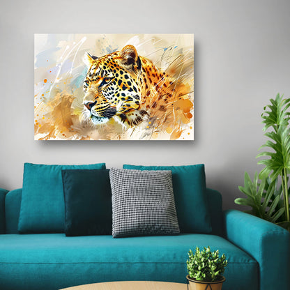 Abstract schilderij van een luipaard acrylglas