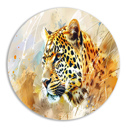 Abstract schilderij van een luipaard forex muurcirkel