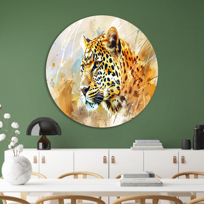 Abstract schilderij van een luipaard forex muurcirkel