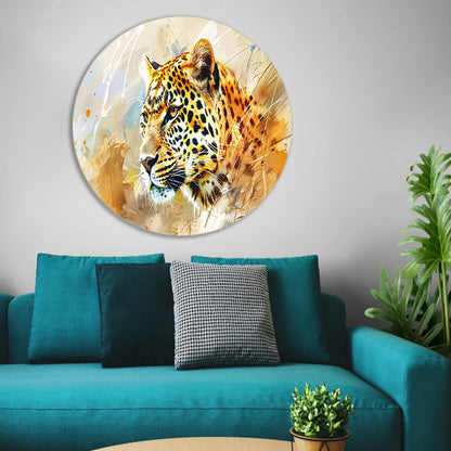 Abstract schilderij van een luipaard forex muurcirkel