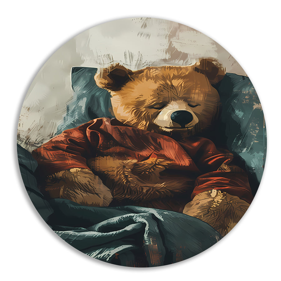 Digitale kunst van een slapende teddybeer forex muurcirkel
