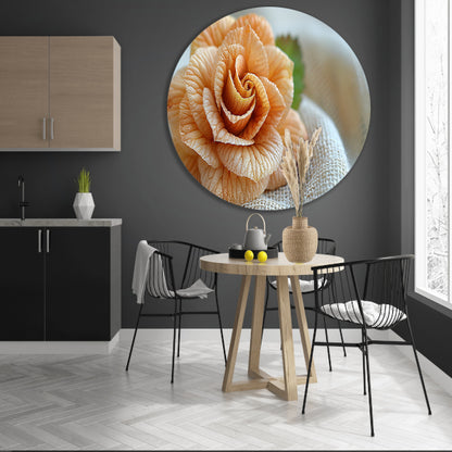 Oranje Bloem met Delicate Textuur forex muurcirkel