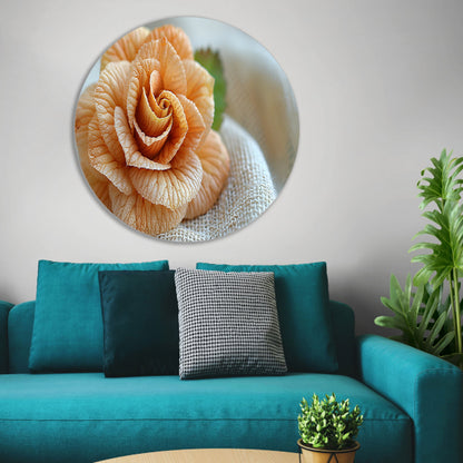 Oranje Bloem met Delicate Textuur forex muurcirkel