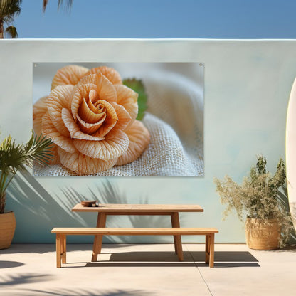 Oranje Bloem met Delicate Textuur tuinposter