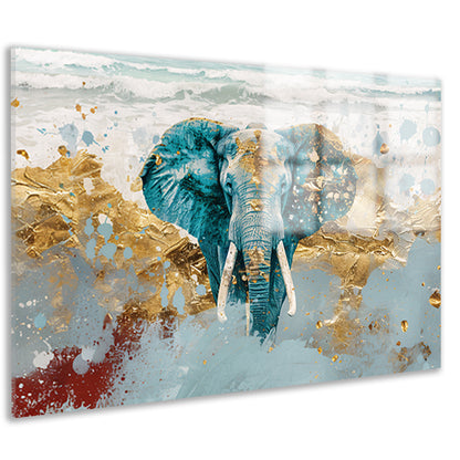 Dynamische abstracte olifant bij zee acrylglas