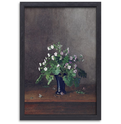 Vaas met bloemen - Léon Bonvin canvas met baklijst