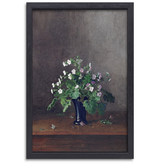 Vaas met bloemen - Léon Bonvin canvas met baklijst