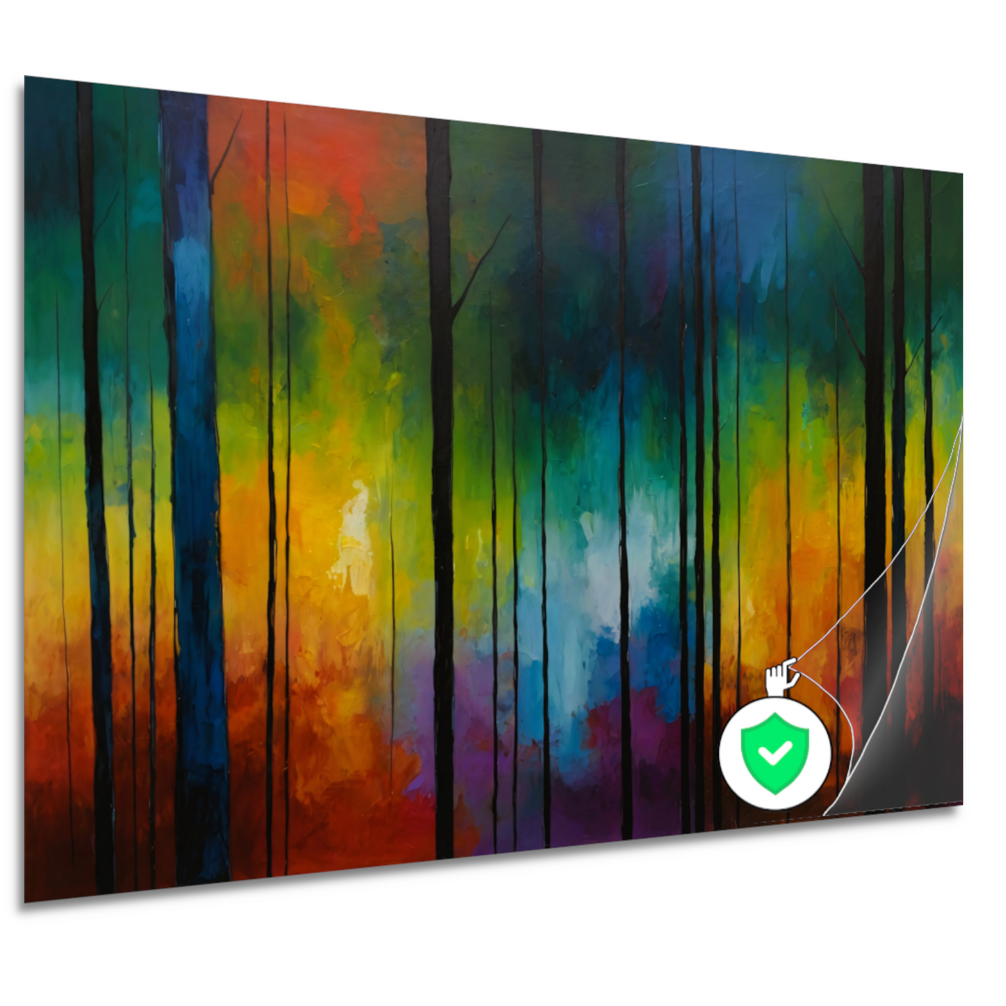 Betoverend Kleurrijk Impressionistisch Boslandschap poster