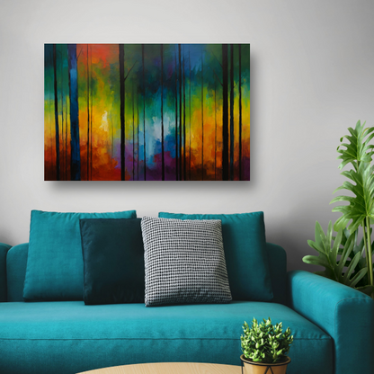 Betoverend Kleurrijk Impressionistisch Boslandschap acrylglas