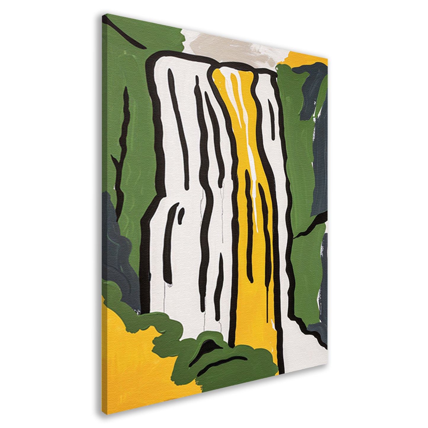 Abstracte schilderij van een waterval canvas
