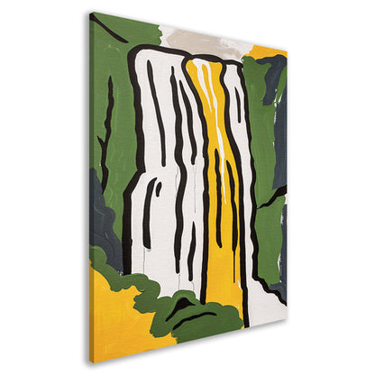 Abstracte schilderij van een waterval canvas