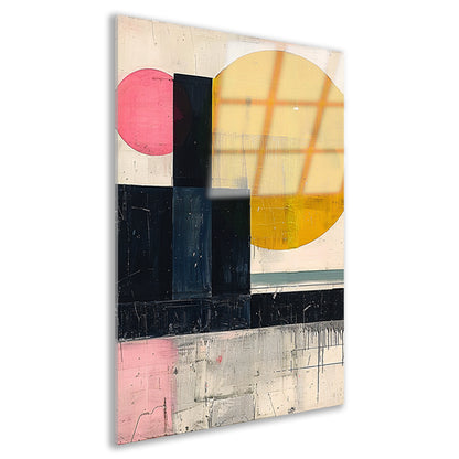 Geometrisch Abstract Kunstwerk met Vormen en Kleuren acrylglas