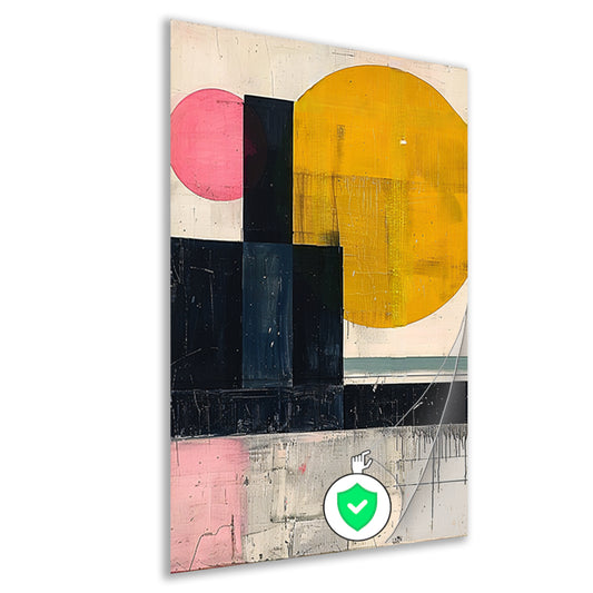 Geometrisch Abstract Kunstwerk met Vormen en Kleuren poster