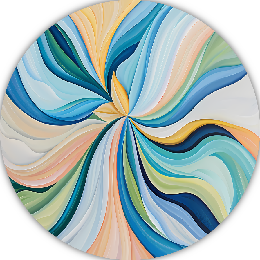 Kleurrijke bloemenspiraal van Van Gogh forex muurcirkel