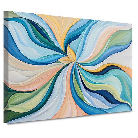Kleurrijke bloemenspiraal van Van Gogh canvas