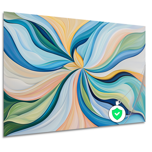 Kleurrijke bloemenspiraal van Van Gogh poster