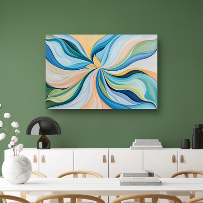 Kleurrijke bloemenspiraal van Van Gogh canvas