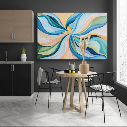 Kleurrijke bloemenspiraal van Van Gogh canvas