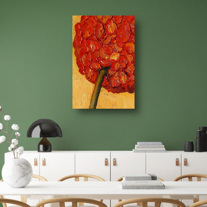Abstract Bloemenschilderij met Rijke Kleuren acrylglas