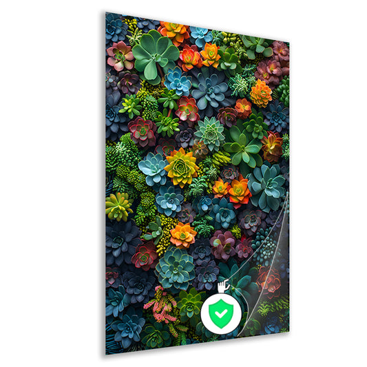 Levendige Vetplanten in Volle Bloei poster