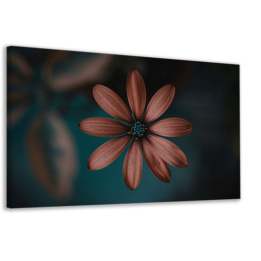 Gedetailleerde bloem met minimalistische uitstraling canvas