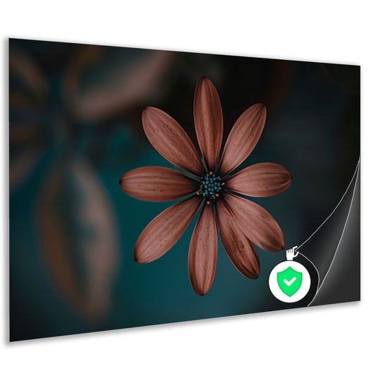 Gedetailleerde bloem met minimalistische uitstralingposter