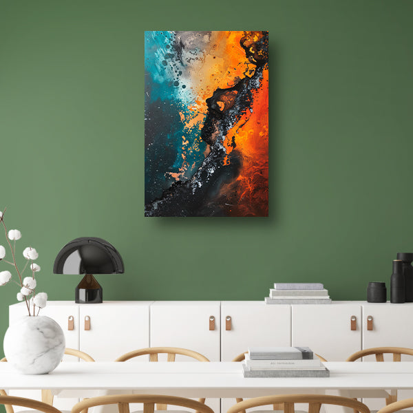Abstract Explosie van Kleur en Energie canvas