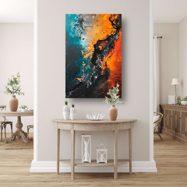Abstract Explosie van Kleur en Energie canvas