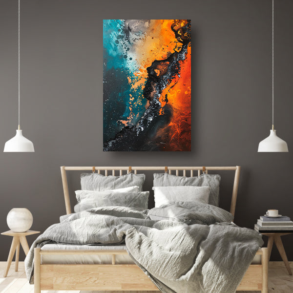 Abstract Explosie van Kleur en Energie canvas