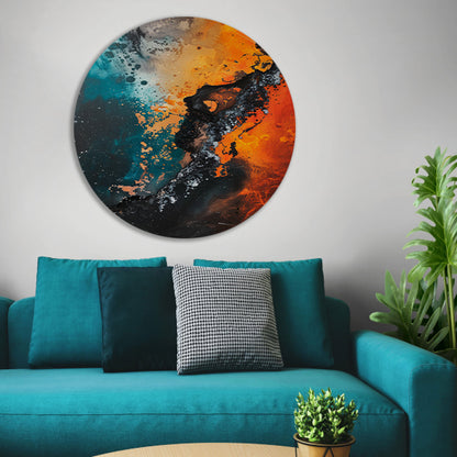Abstract Explosie van Kleur en Energie forex muurcirkel