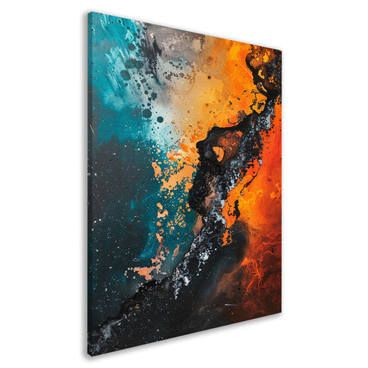 Abstract Explosie van Kleur en Energie canvas