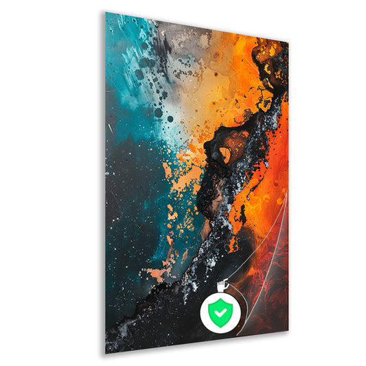 Abstract Explosie van Kleur en Energie poster