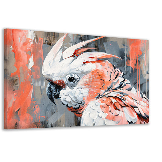 Abstracte schilderij van kleurrijke papegaai canvas