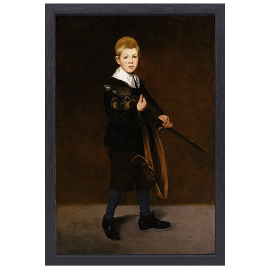 Jongen met een zwaard - Édouard Manet canvas met baklijst