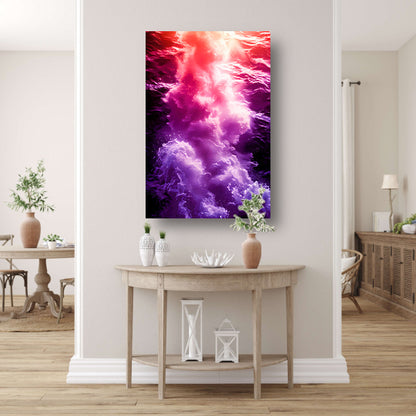 Abstracte kleurrijke golfkunst voor modern interieur canvas met baklijst